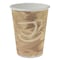 Dart Mistique Polycoated Hot Paper Cup, 12 oz., Printed, Brown, PK1000 412MSN-0029 - alternate 1